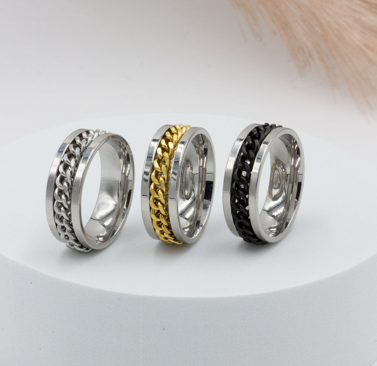 Anel Cuban Link Rotativo