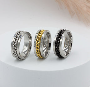 Anel Cuban Link Rotativo